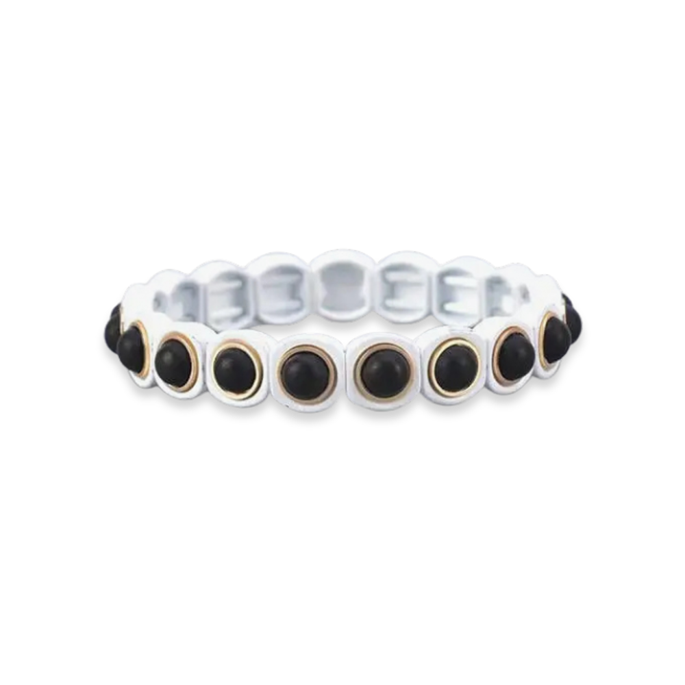 Circle Enamel Tile Bracelet