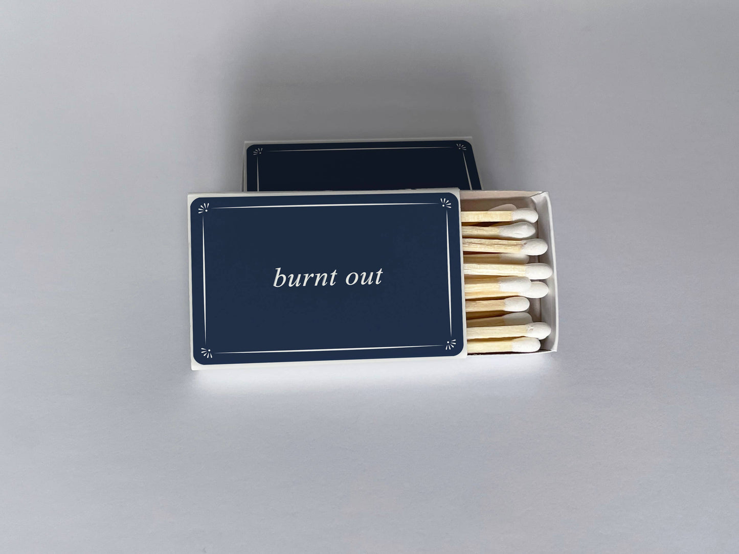 Burnt Out Navy Blue Matchbook