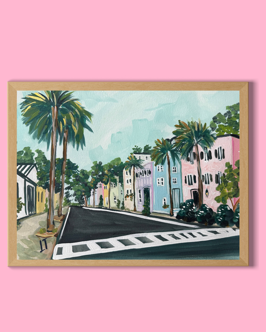 Charleston Inspired Print: The Homes Along East Bay 