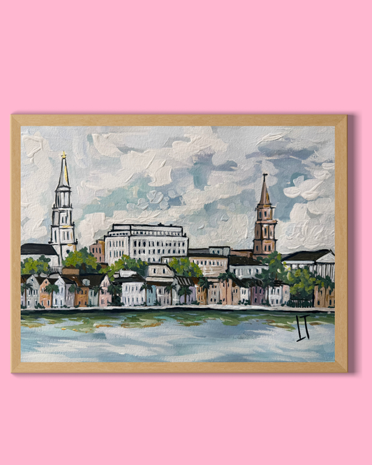 Charleston Inspired Print: City from the Harbor 