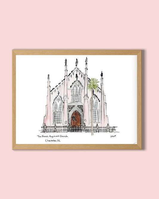 Charleston, South Carolina - French Huguenot Church. Art Print