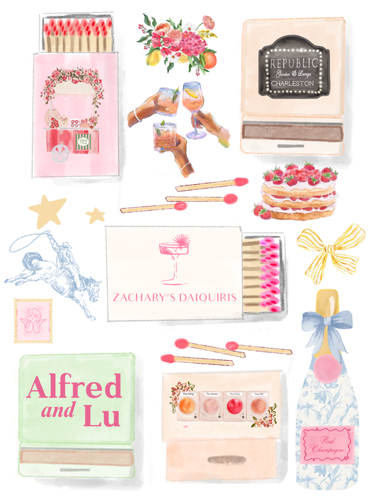 Girly Matchbook Art