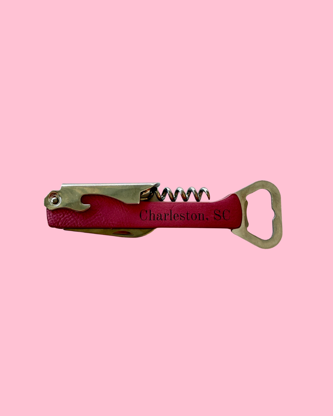 Charleston, SC Custom Engraved Bottle Opener & Corkscrew