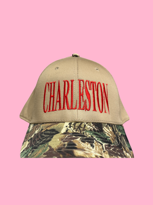 Charleston Camo Khaki Embroidered Hat