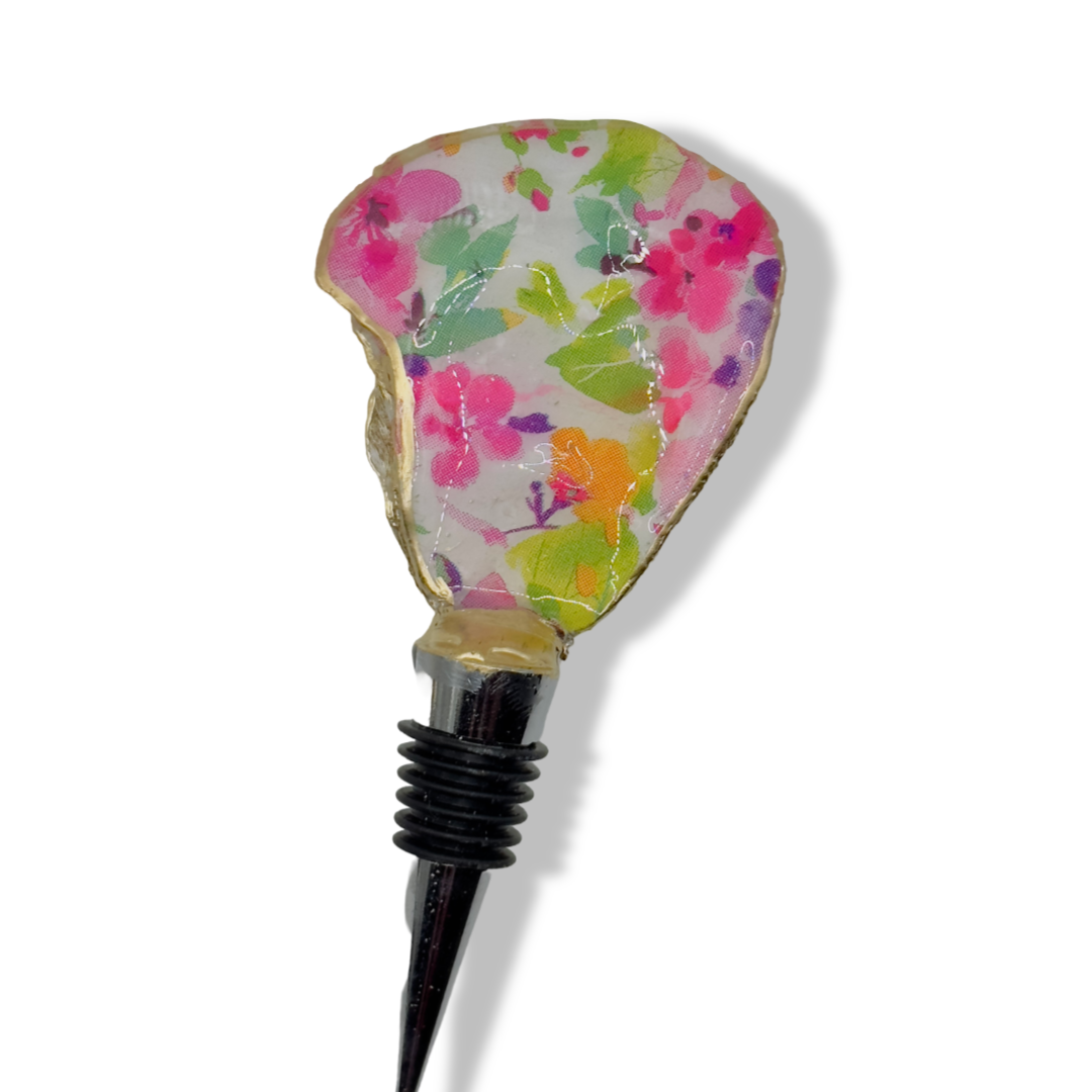 Bloom Burst Oyster Shell Wine Stopper – Gold Rim