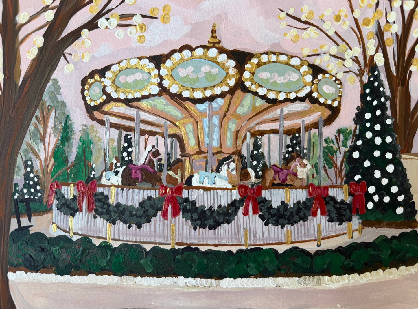 Charleston Inspired Print: Christmas at the American Gardens