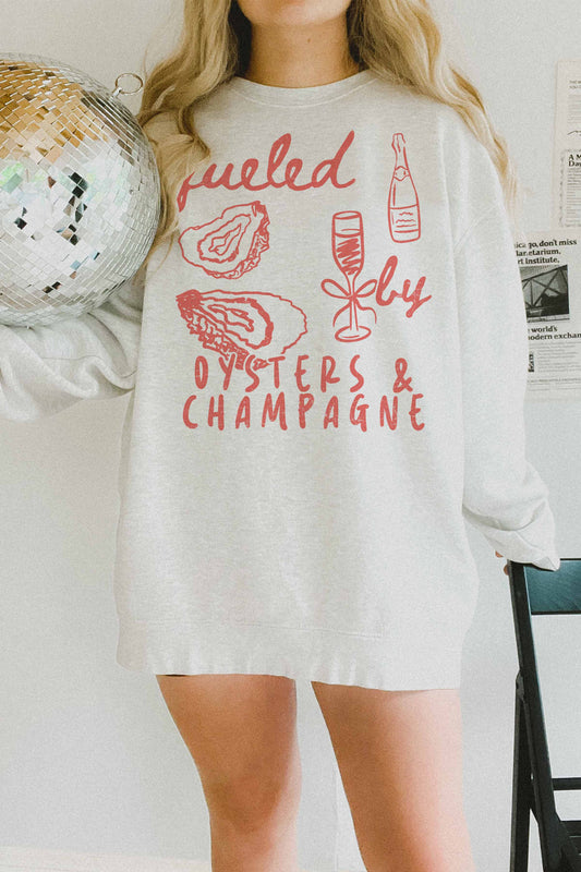 Oysters & Champagne Oversized Sweatshirt