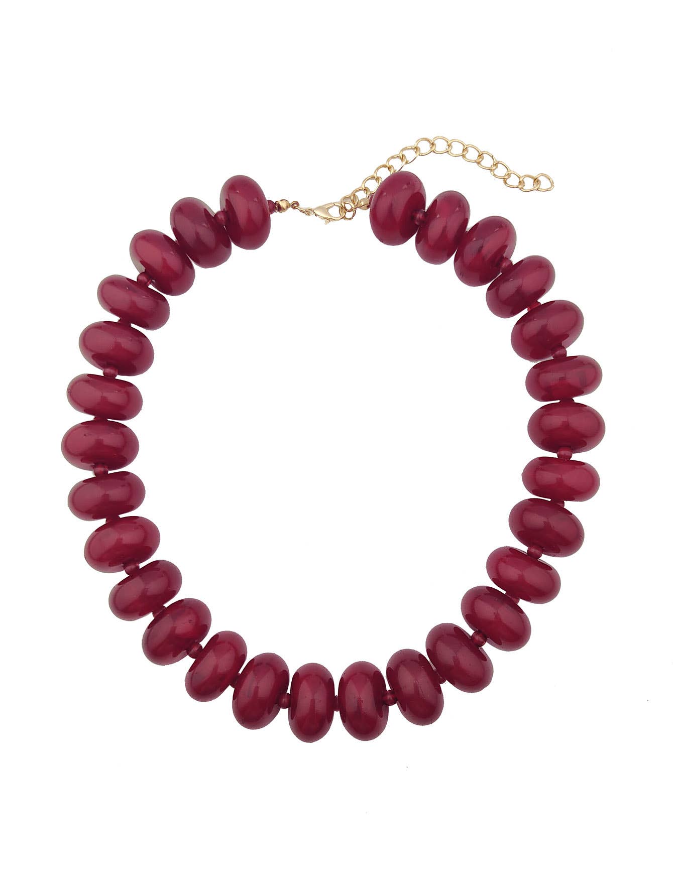 Flat Beaded Necklace Chunky Disc Choker Statement Jewelry