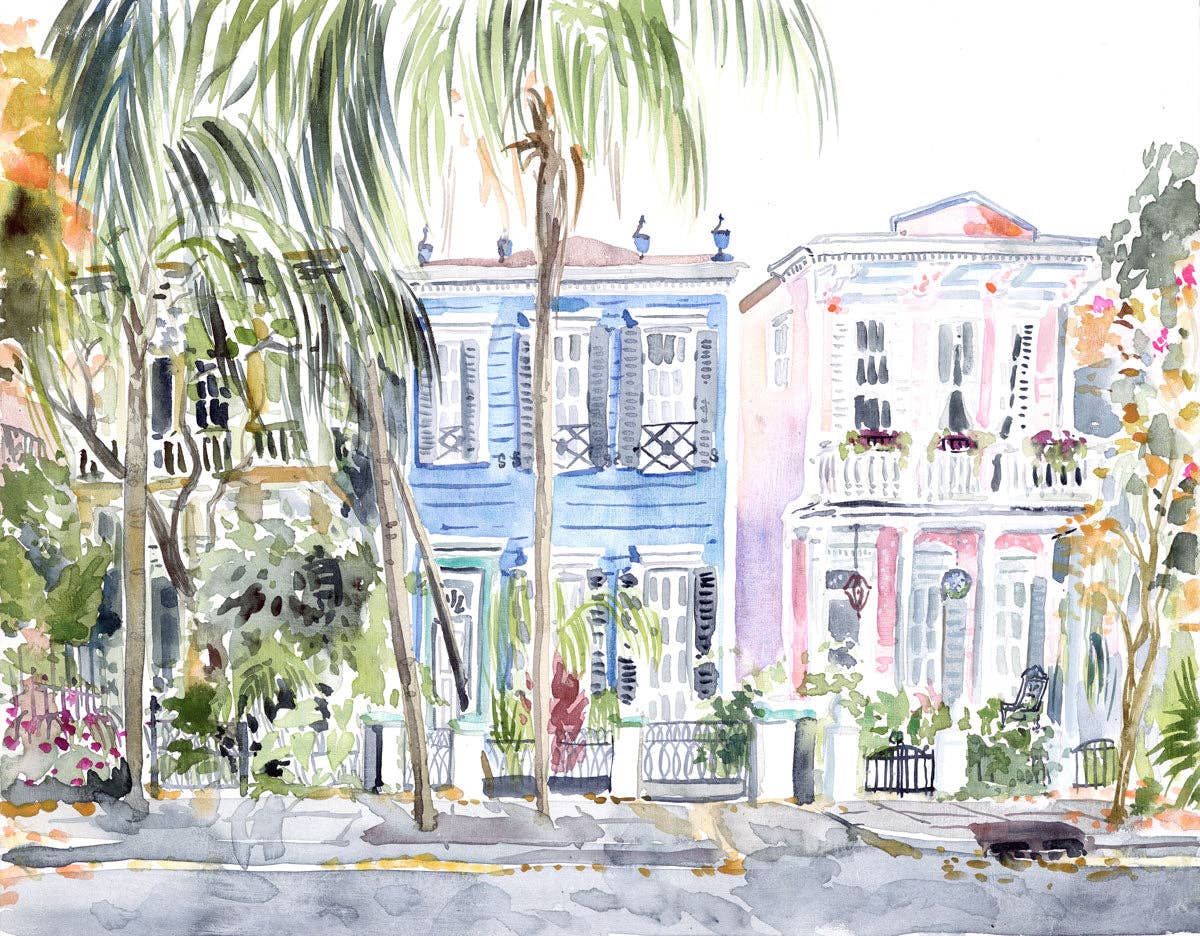 "Esplanade Disco" Watercolor Fine Art Print