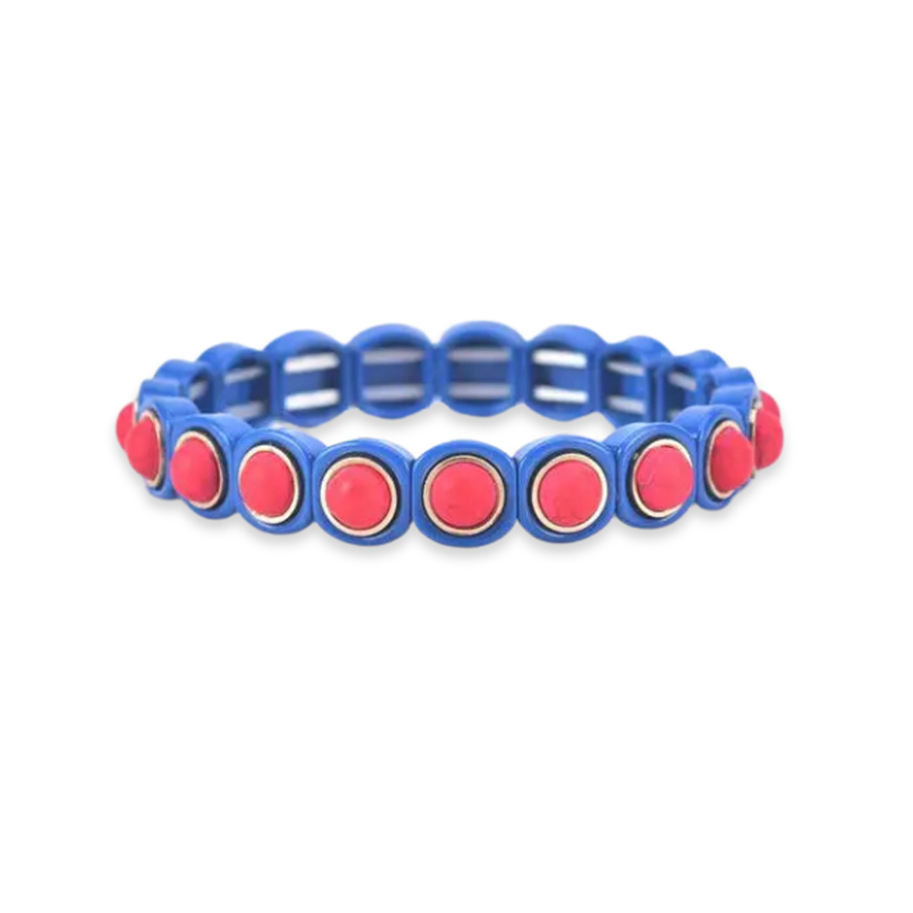 Circle Enamel Tile Bracelet