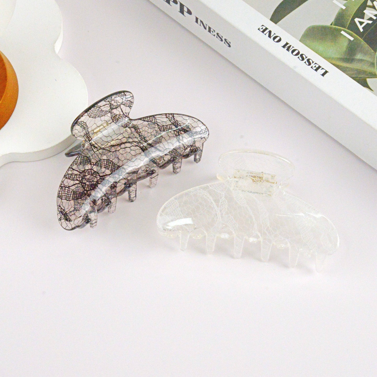 Lace Pattern Claw Clip,Summer Hair Clip