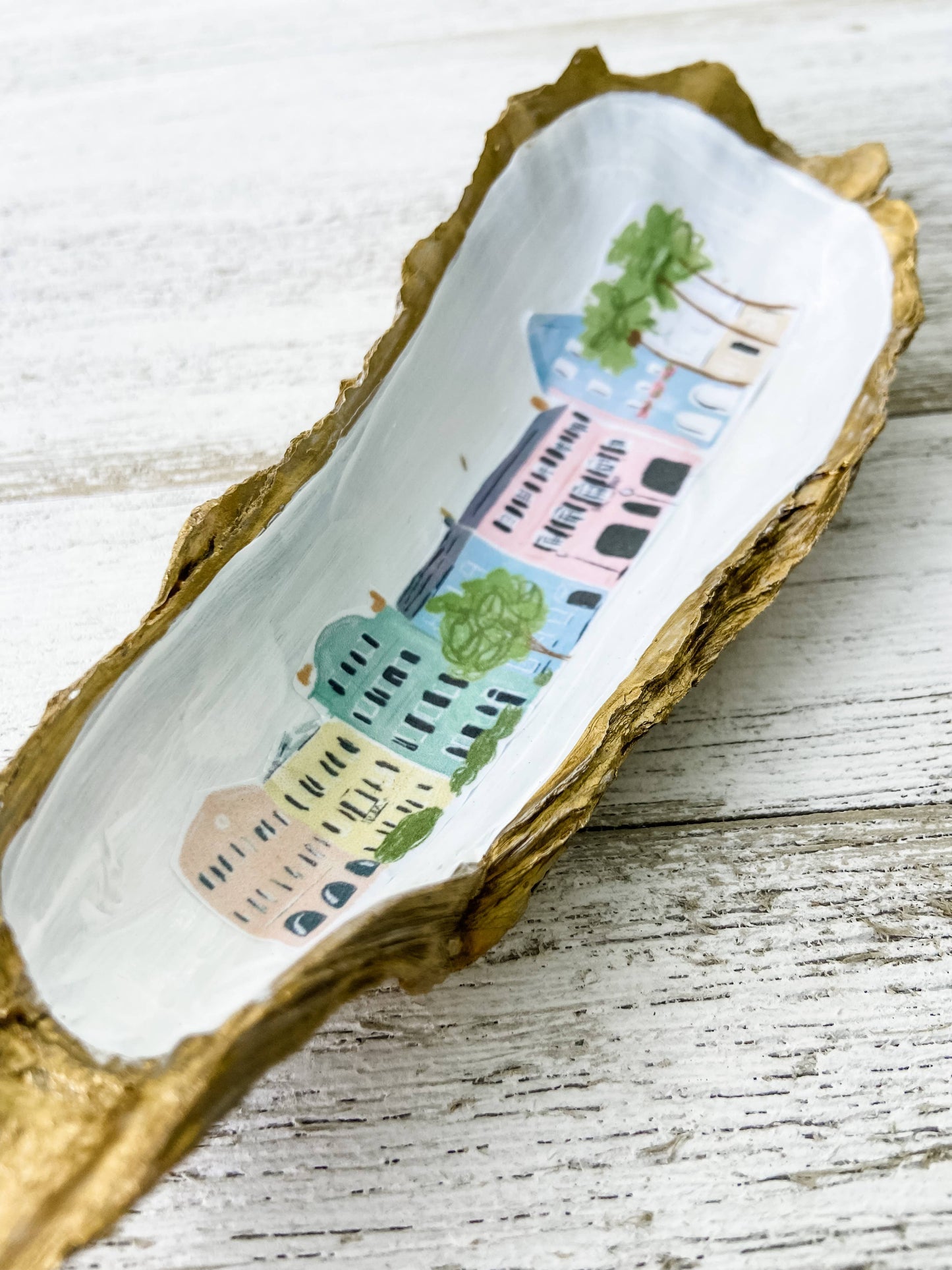 Rainbow Row Oyster Shell Ring Dish | Charleston, SC