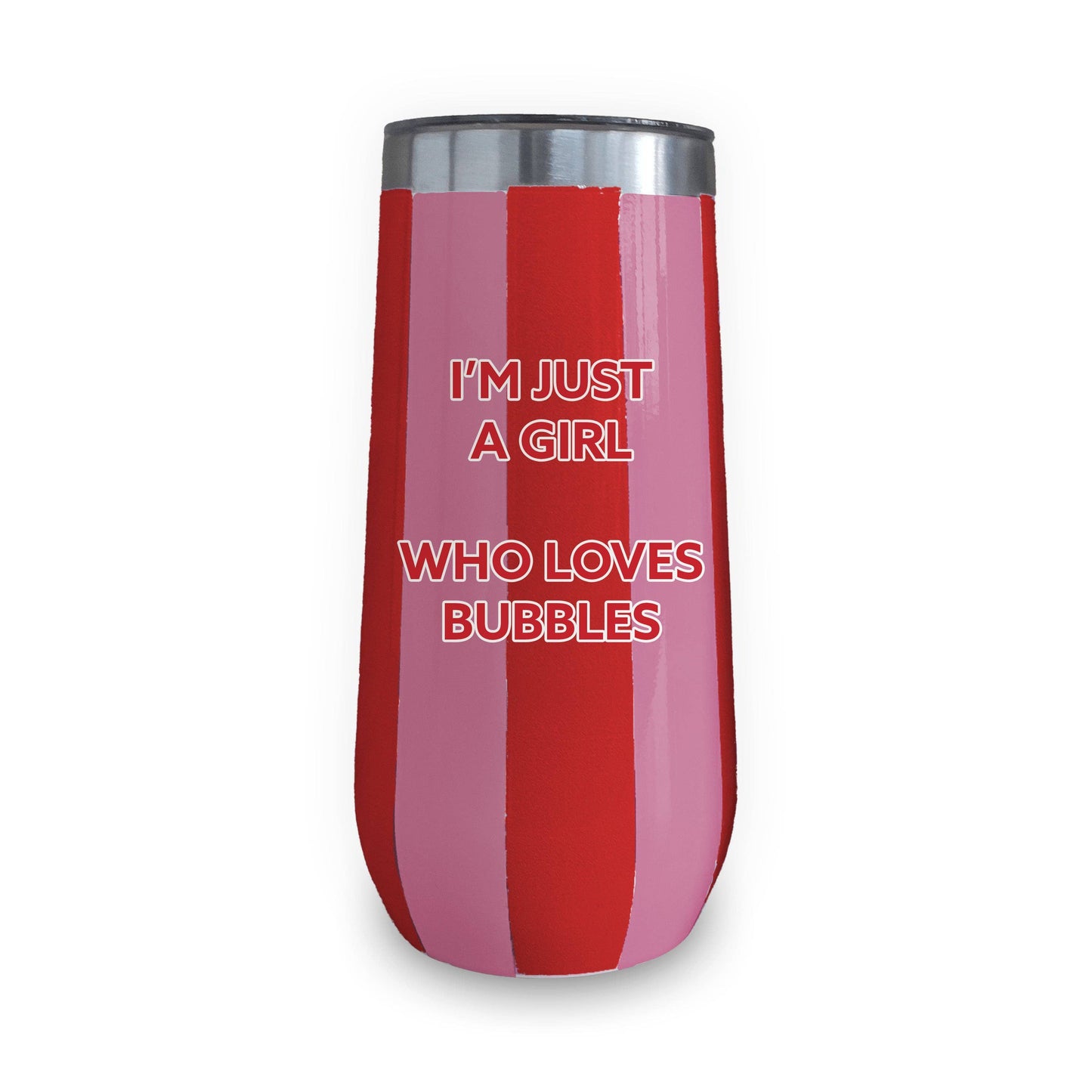 Champagne Tumbler (Pink/Red) - Just A Girl