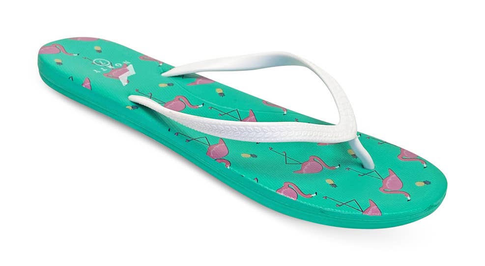 Norty Womens EVA Flip Flop Sandal Flamingos Prepack 22017B