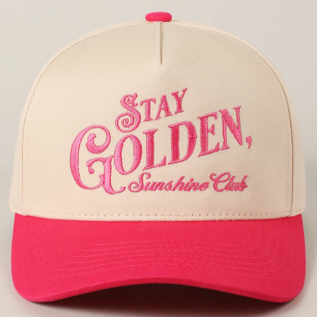 Stay Golden Sunshine Club Embroidery Trucker Hat