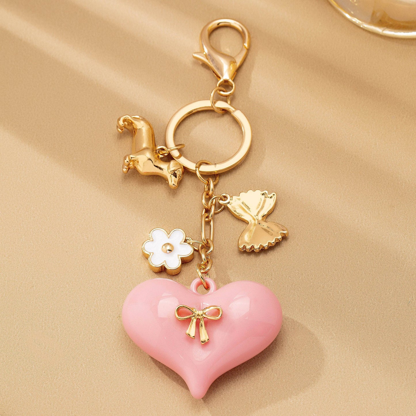 Heart & Dog Bag Charm