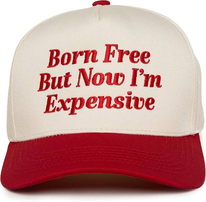 2-Tone Cap - Born Free But Now I'm Expensive - Red/Beige