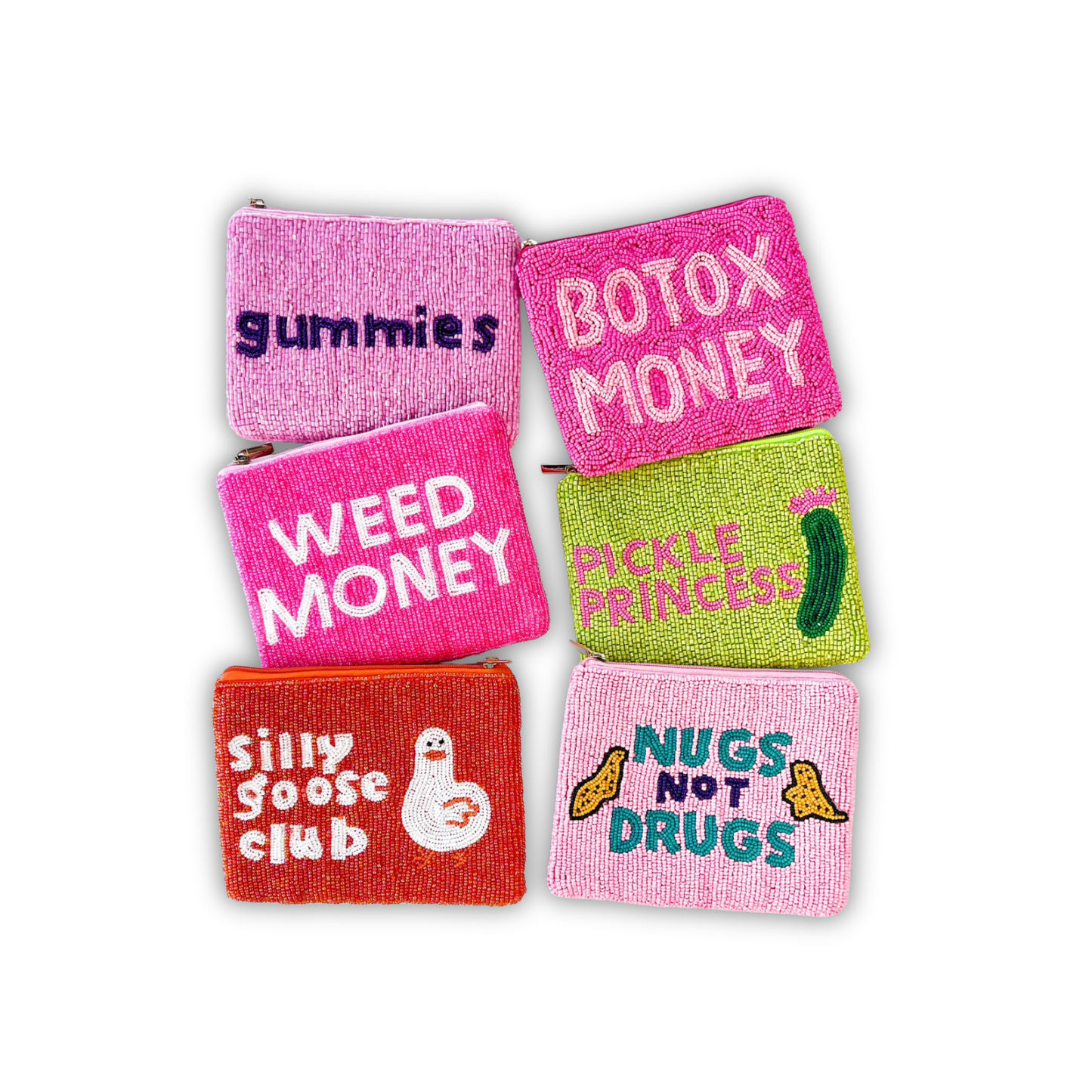 Pop Culture Themed XL Beaded Coin Purse