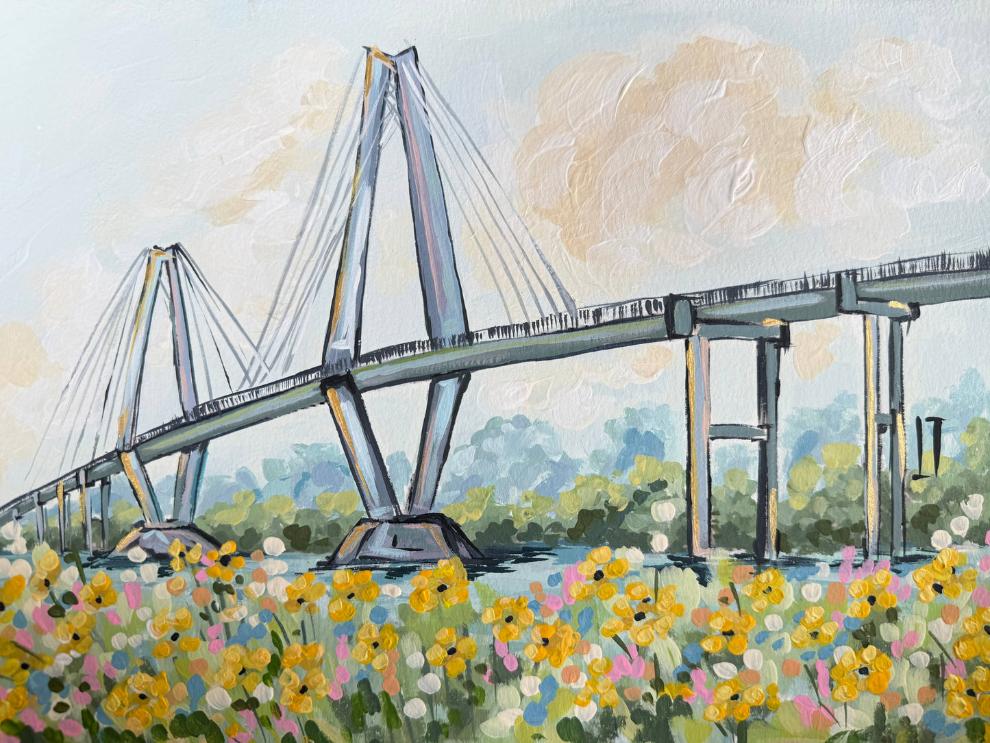Blooms and Bridges : Charleston Inspired Print