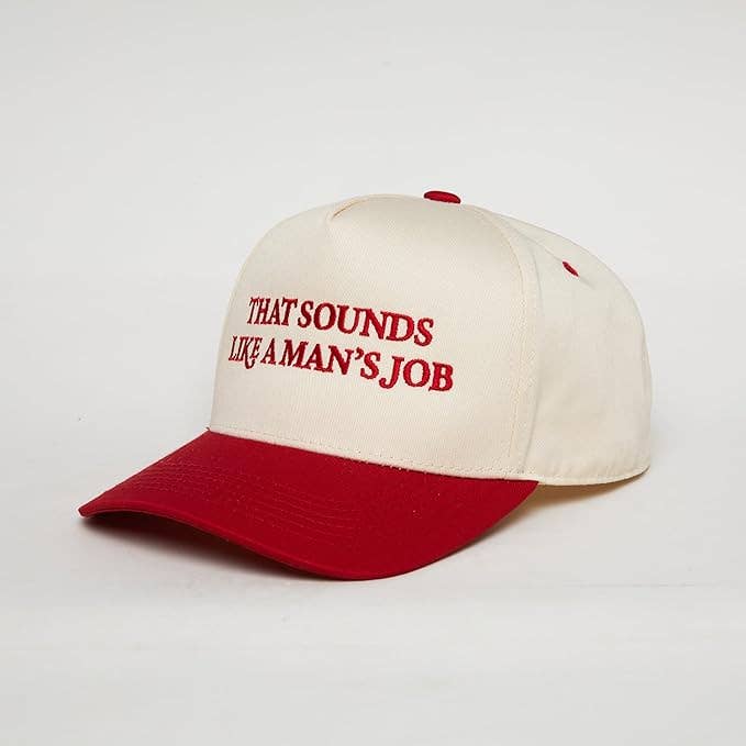 Two Tone Cap - That Sounds Like a Man's Job - Red/Beige
