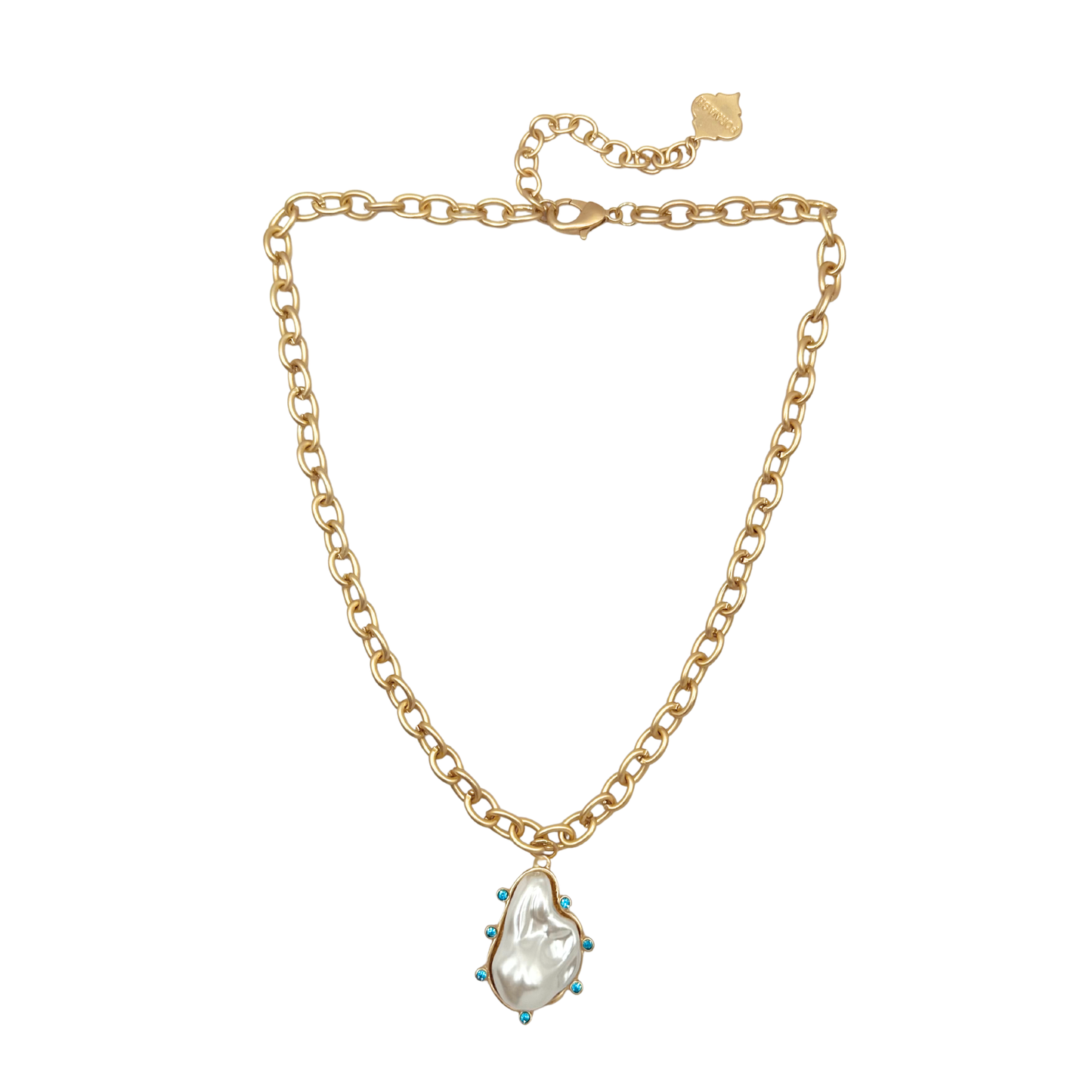 Trinity Necklace - Golden - Brush Gold