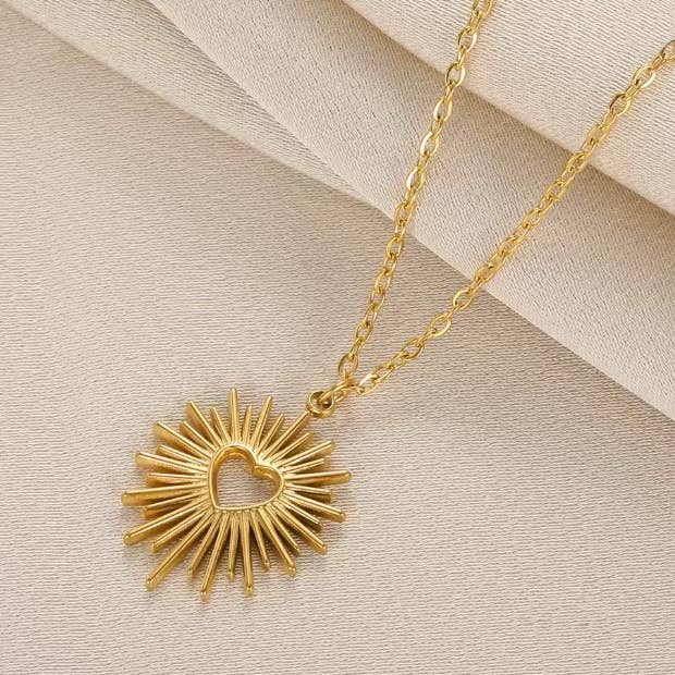 18K STAINLESS STEEL TARNISH FREE HEART NECKLACE