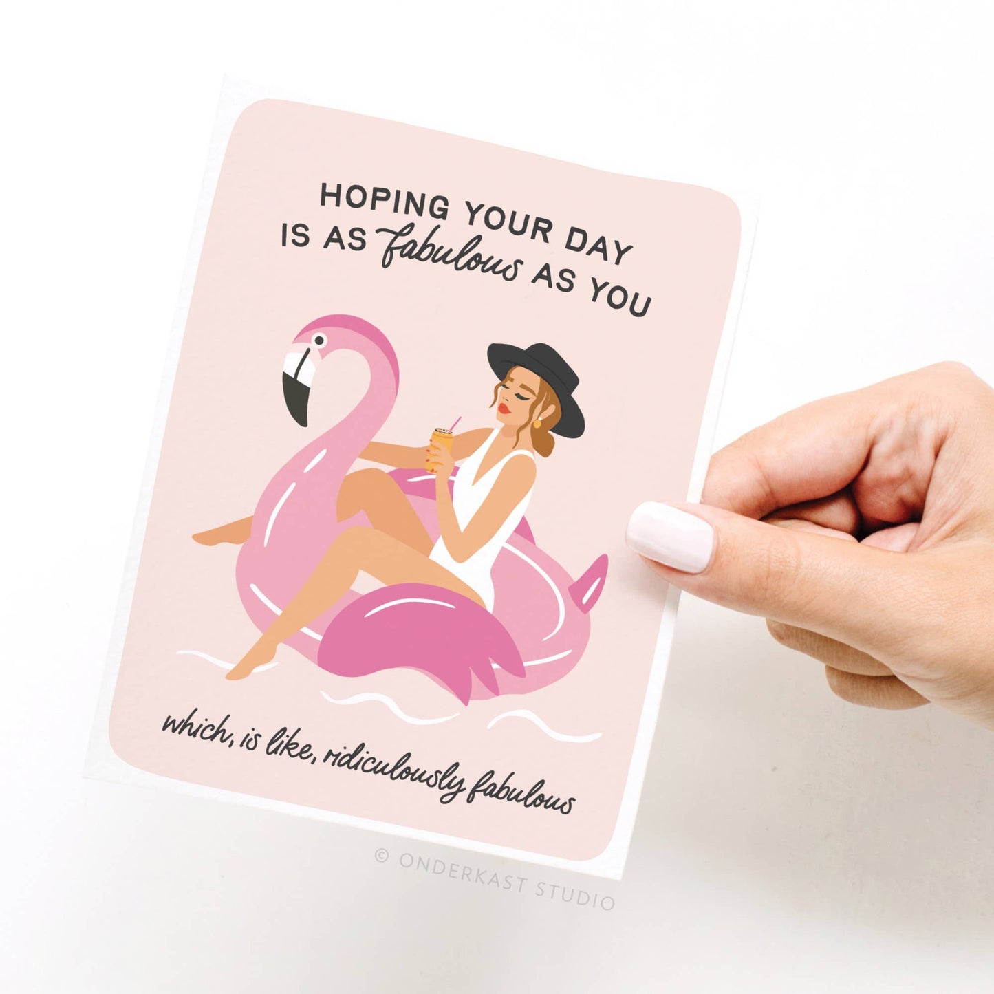 Fabulous Flamingo Floatie Greeting Card