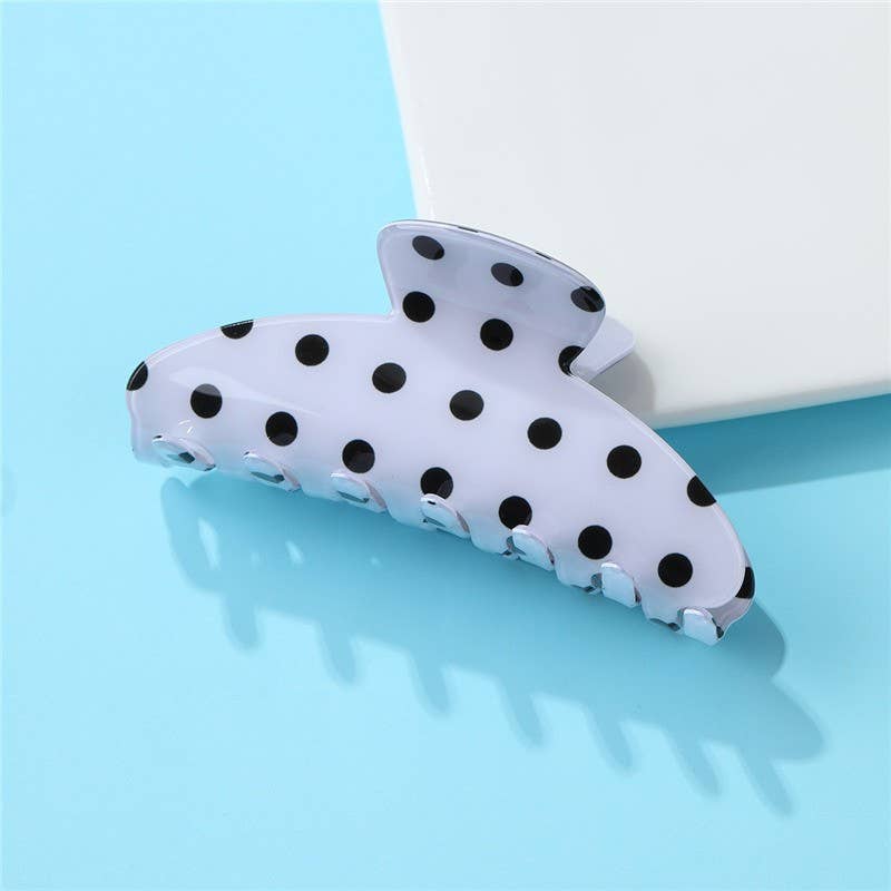 Retro Polka Dot Hair Claw