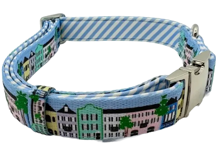 Rainbow Row Dog Collar