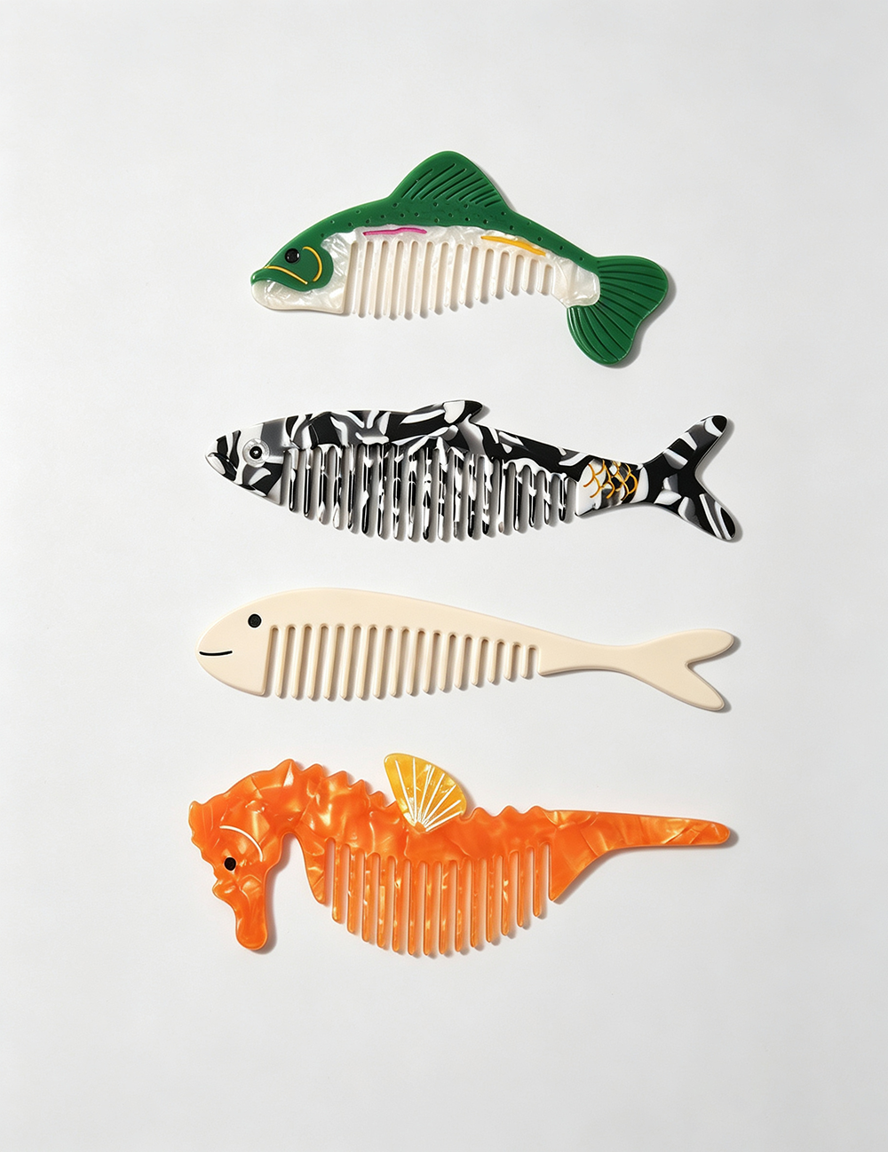 Stylish Fish Shape Portable Acetate Hair Combs