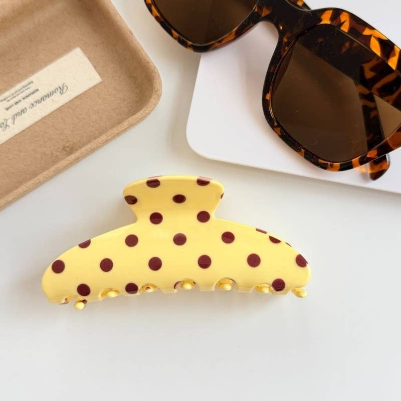 Retro Polka Dot Hair Claw