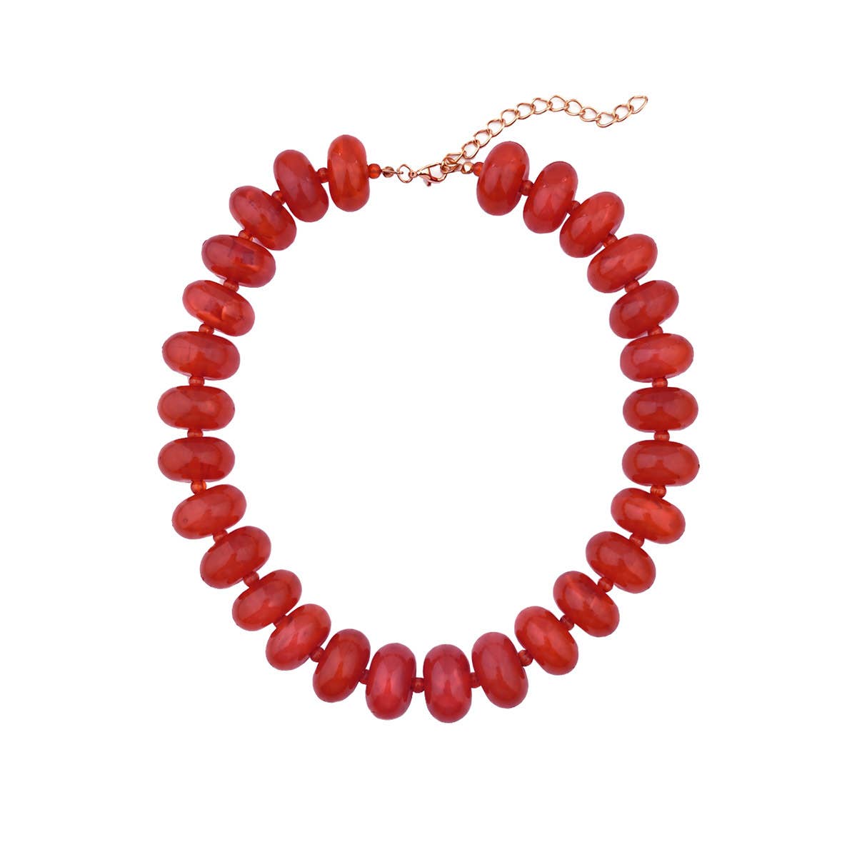 Flat Beaded Necklace Chunky Disc Choker Statement Jewelry