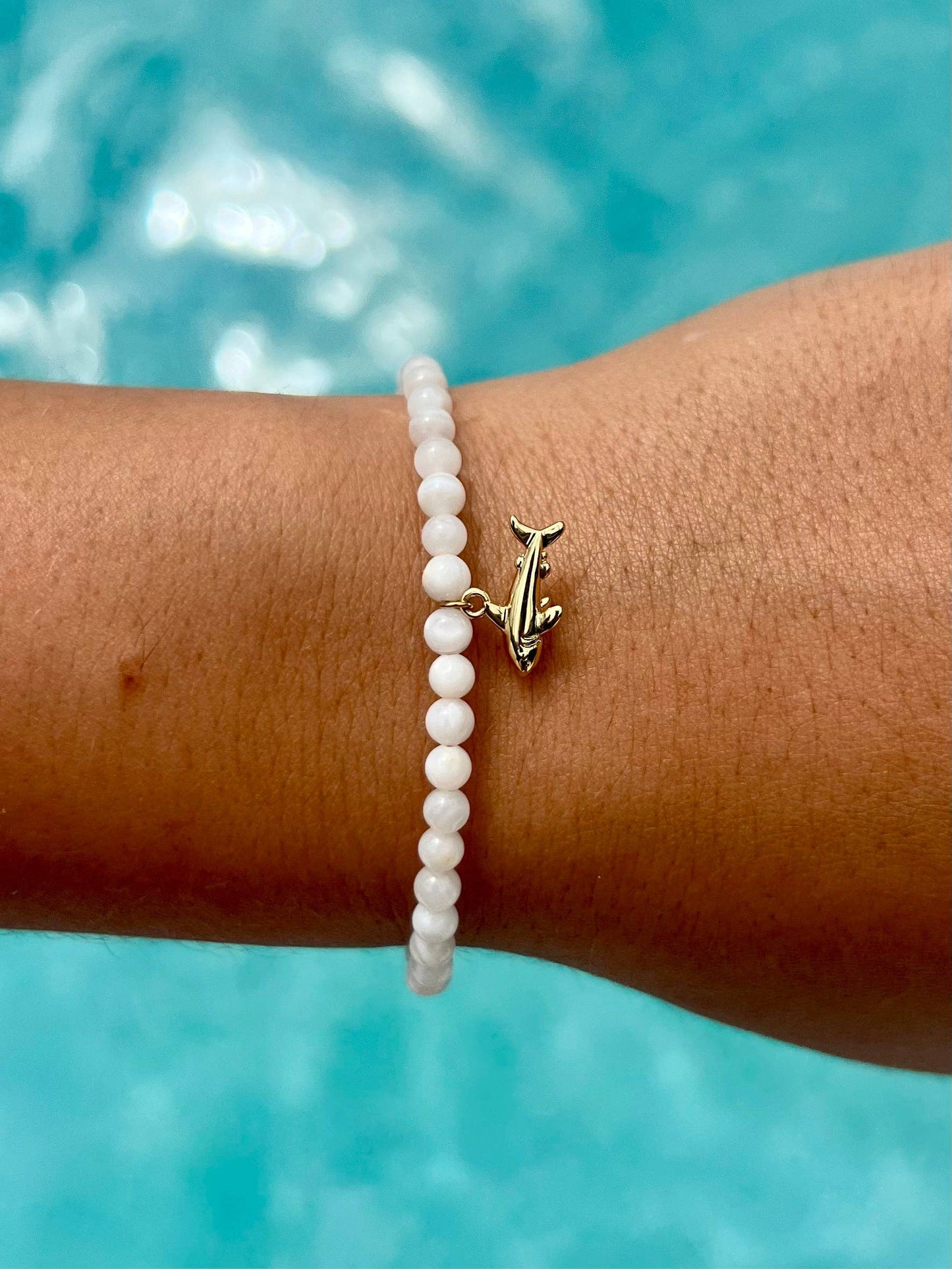 Beaded Shark Bracelet | Waterproof Surfer Beach Jewelry