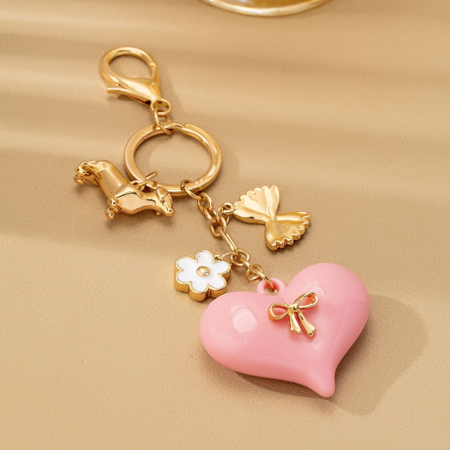 Heart & Dog Bag Charm