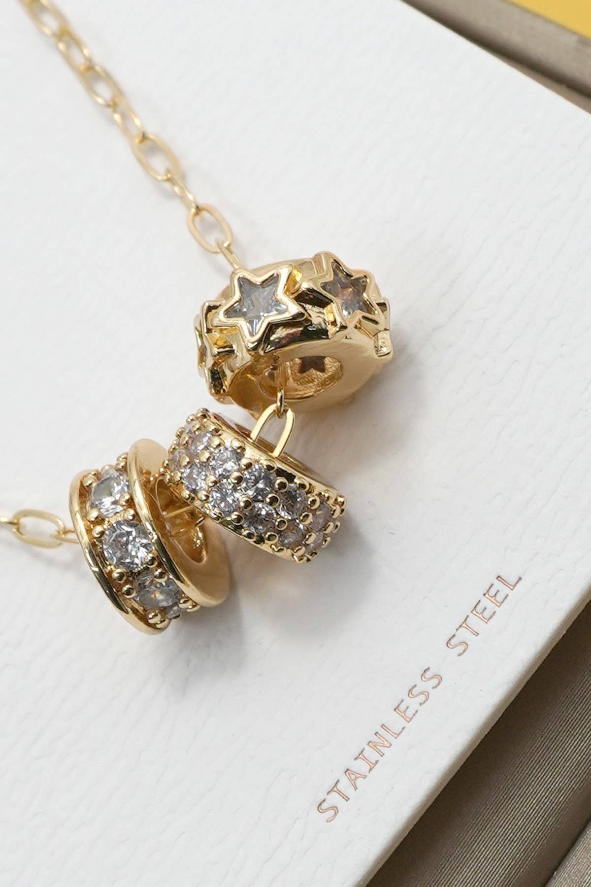 18K STAINLESS STEEL TARNISH FREE BARREL NECKLACE