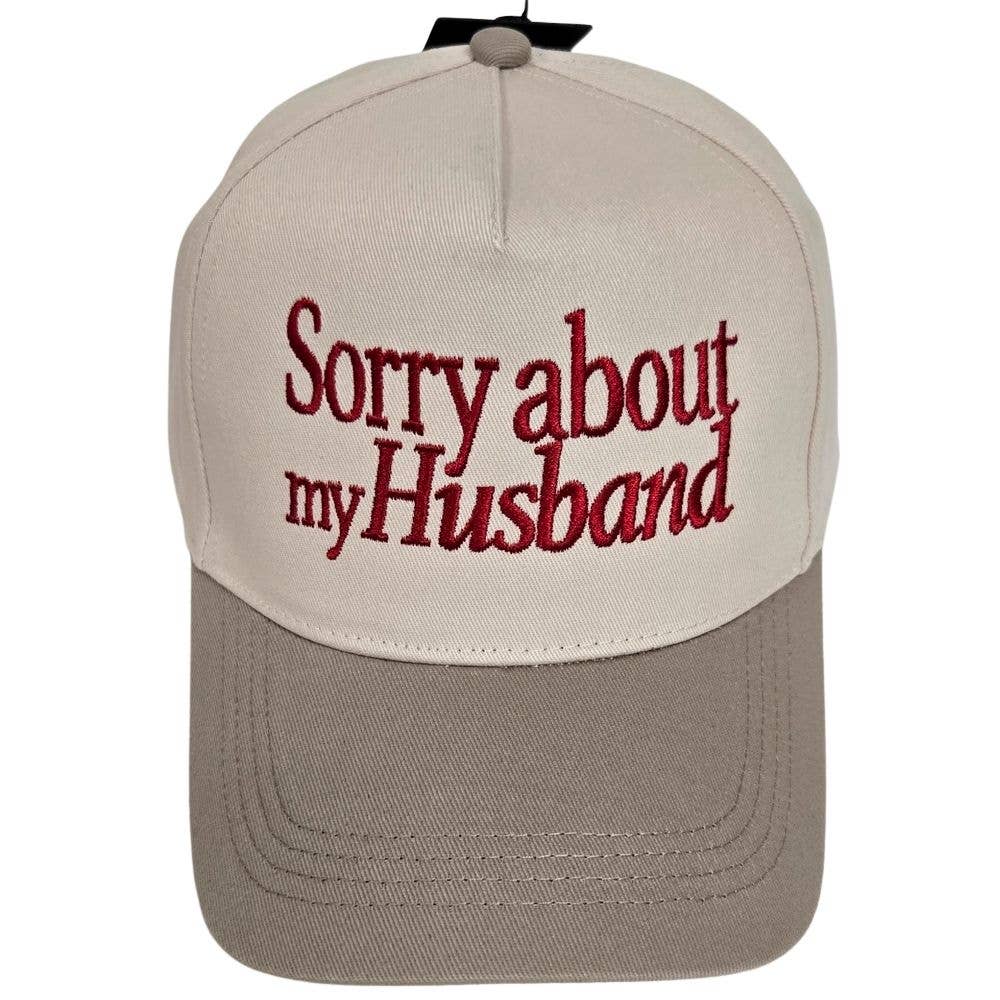 SORRY ABOUT MY HUSBAND EMBROIDERY IN TWO TONE BA, LCAP 4785