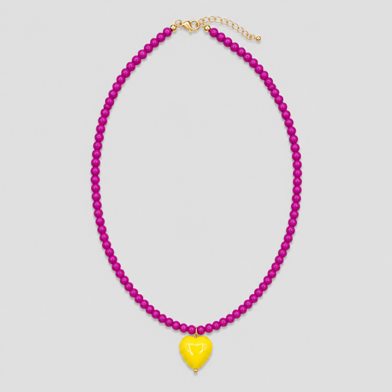 Candy Color Acrylic Beaded Necklace