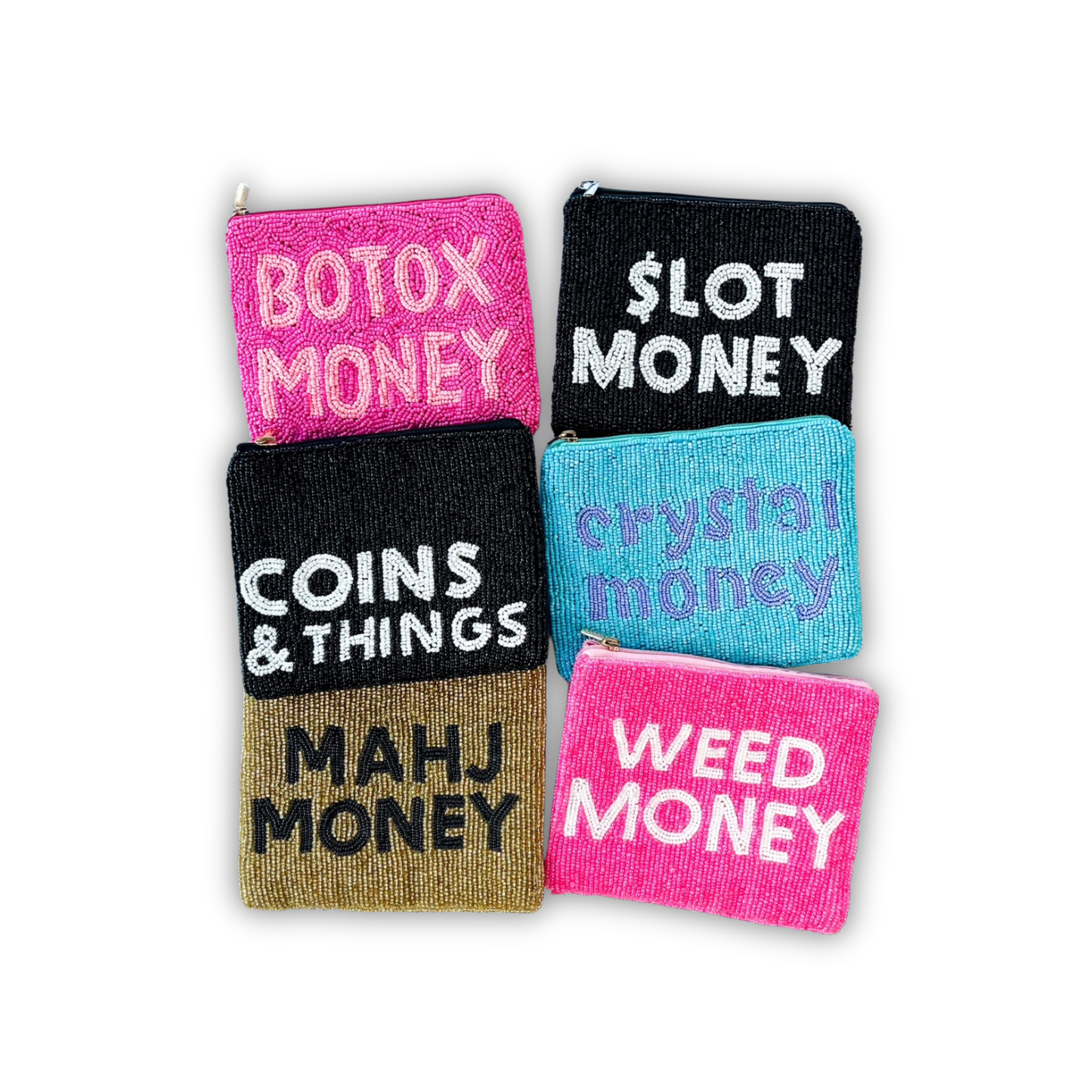 Pop Culture Themed XL Beaded Coin Purse