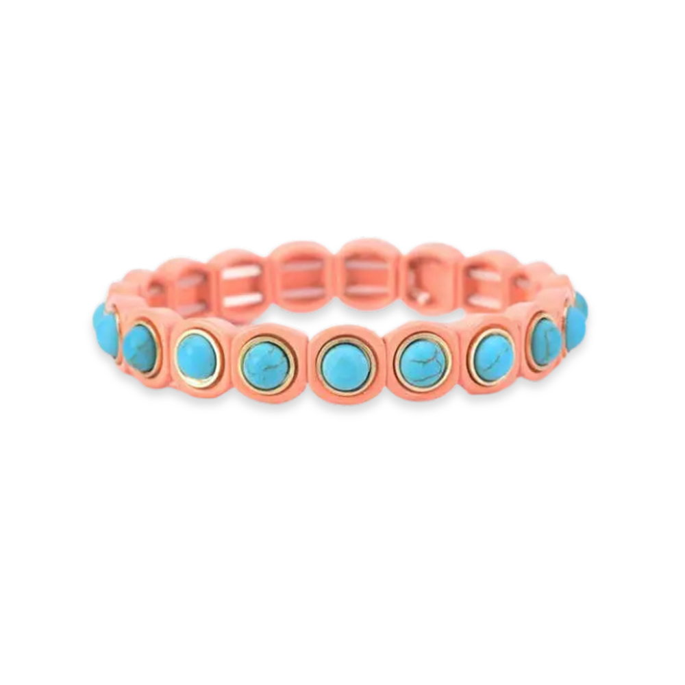 Circle Enamel Tile Bracelet