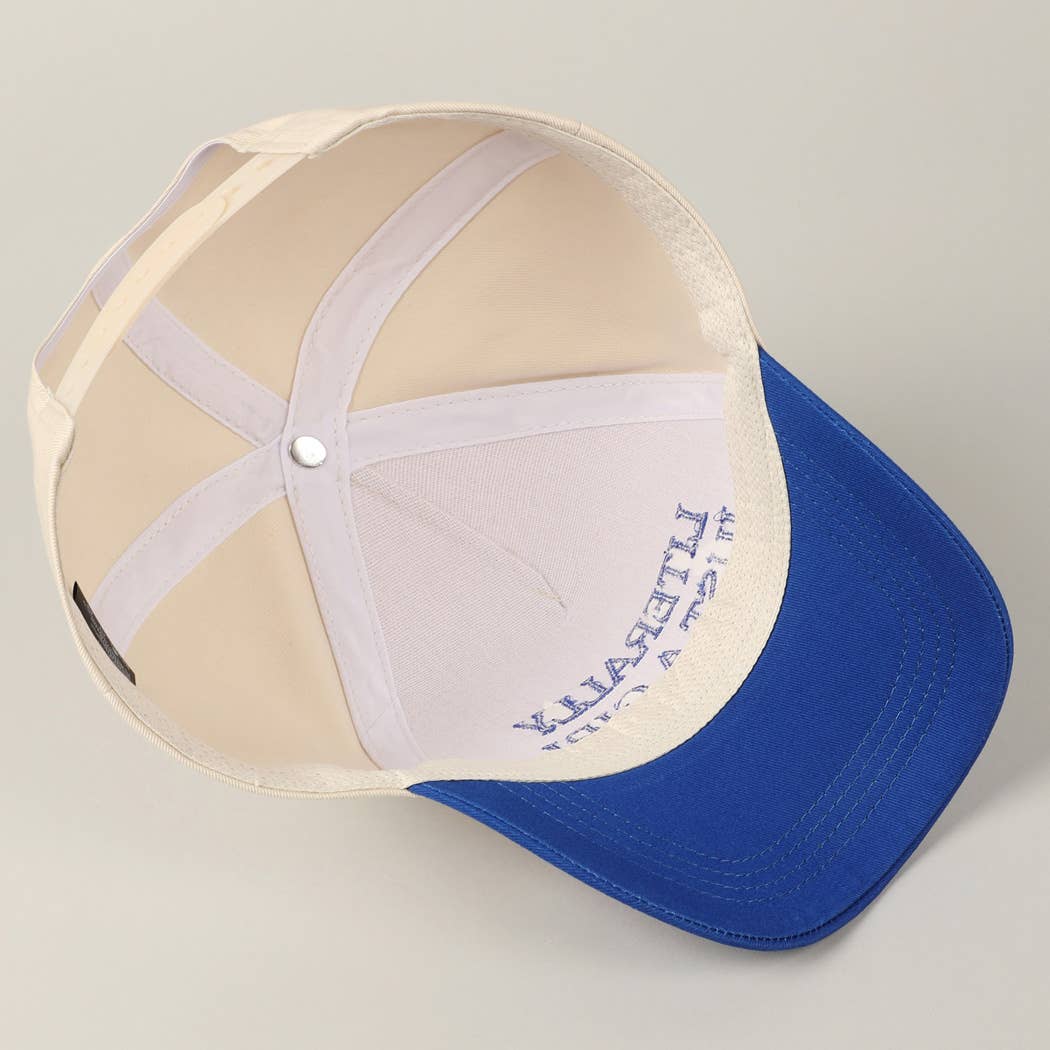 Literally Just A Girl Embroidery Two Tone Trucker Hat