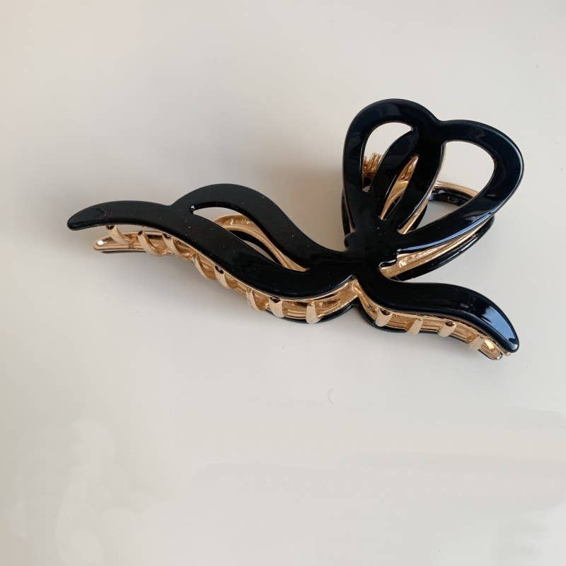 Tolie Pattern Bow Claw Clip