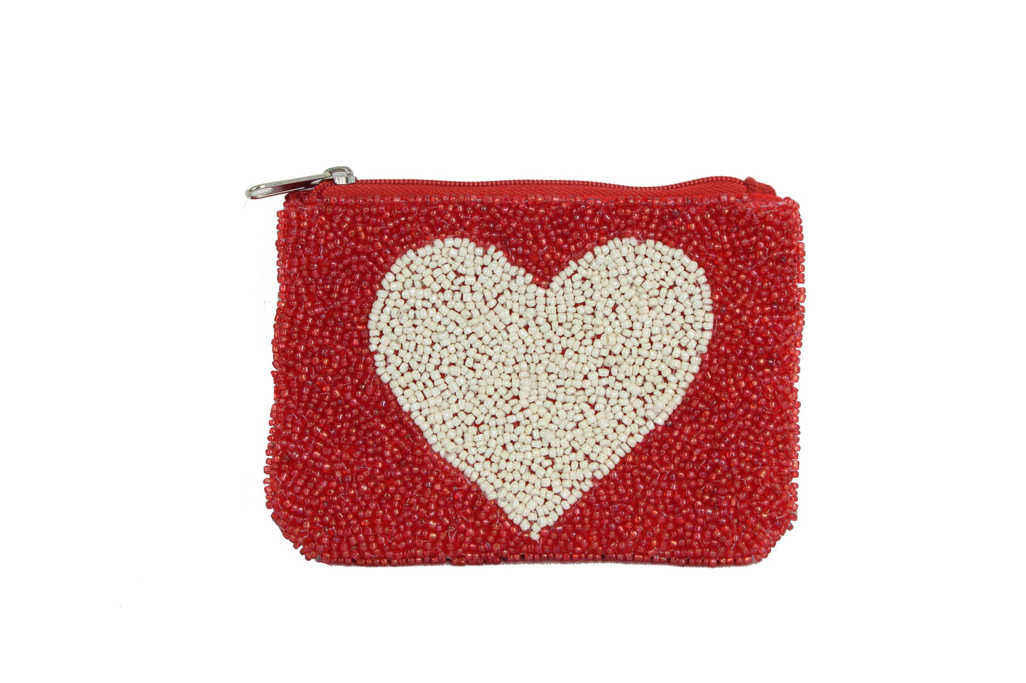 HEART Beaded Theme Coin Purse