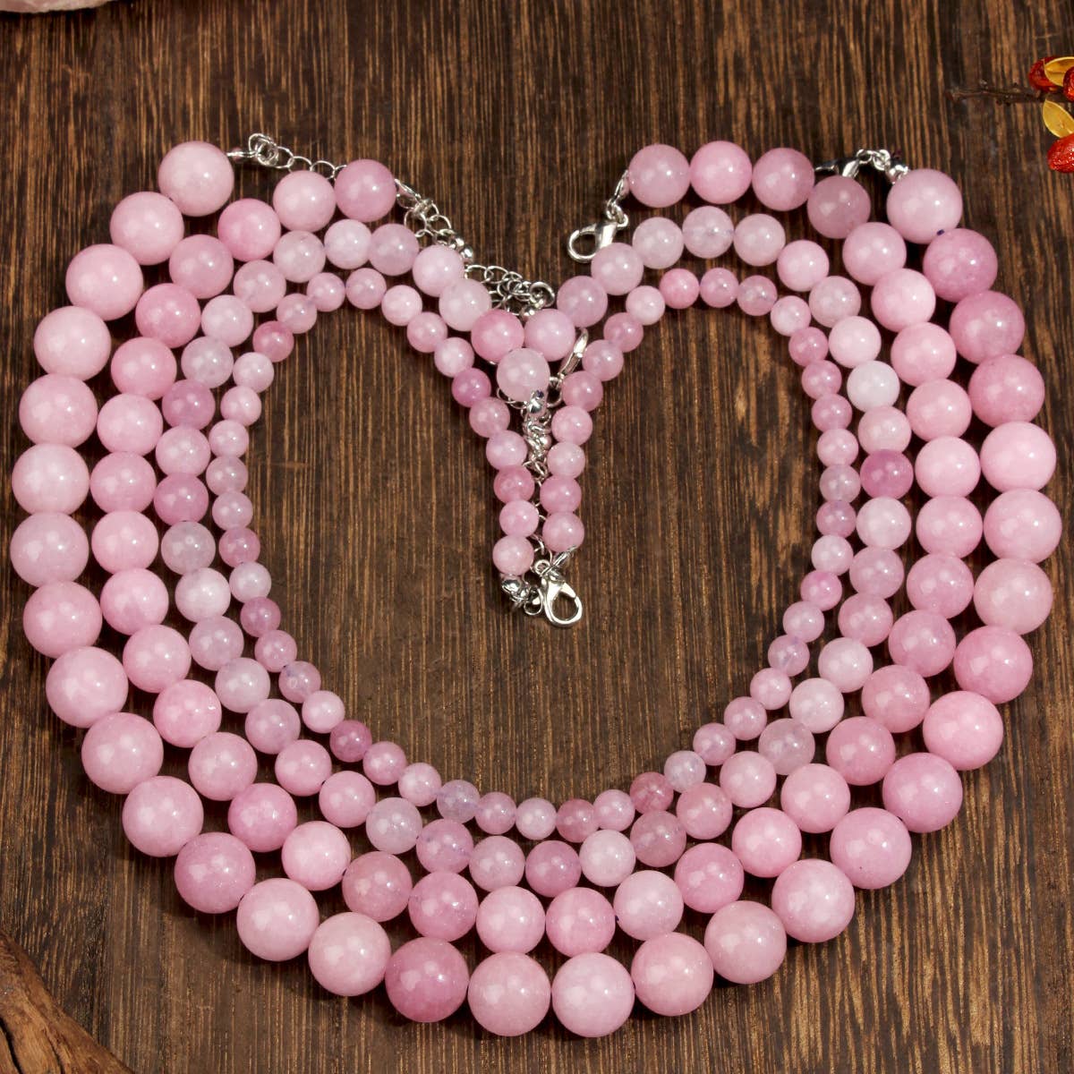 Purple-Pink Beaded Versatile Necklace