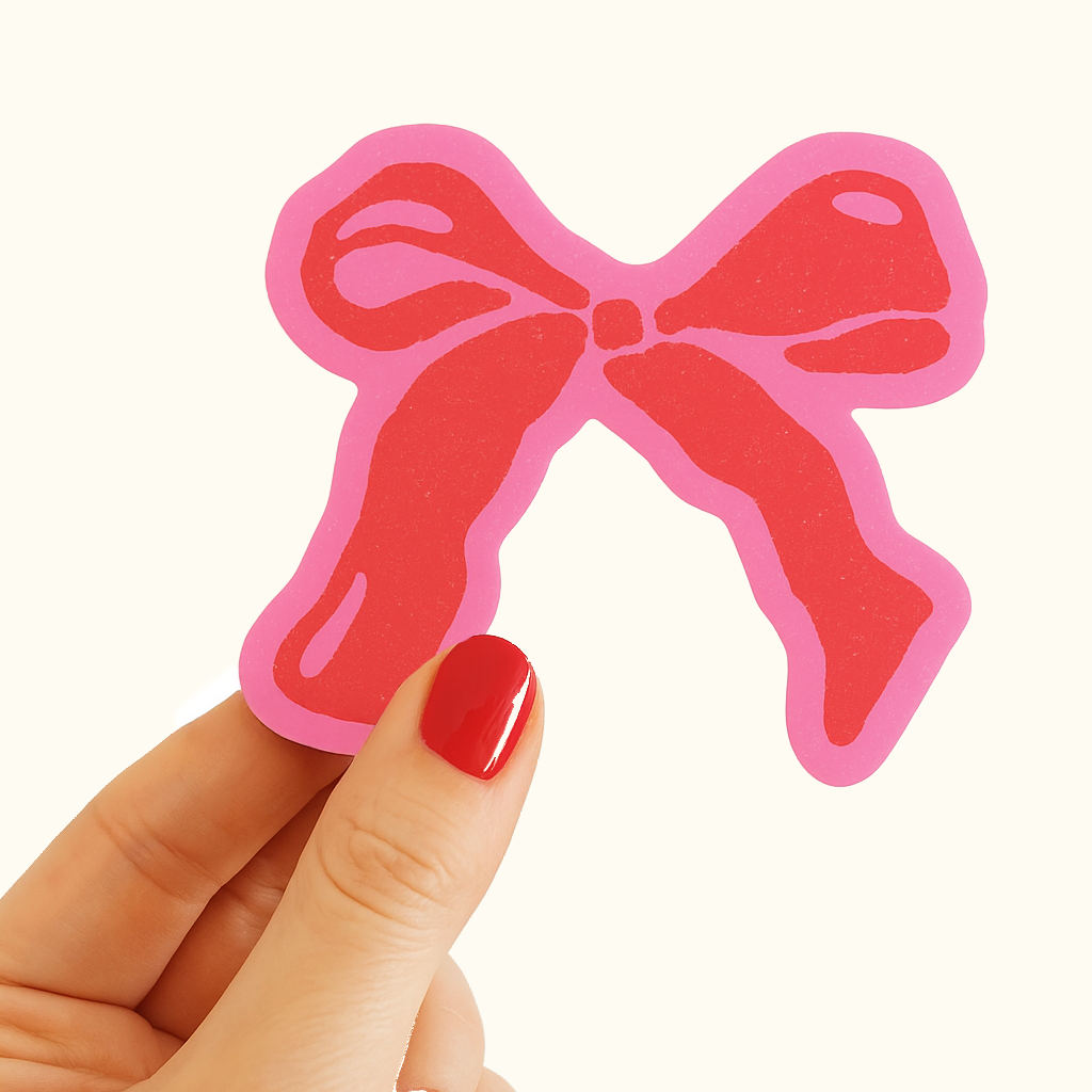 Pink Bow Sticker