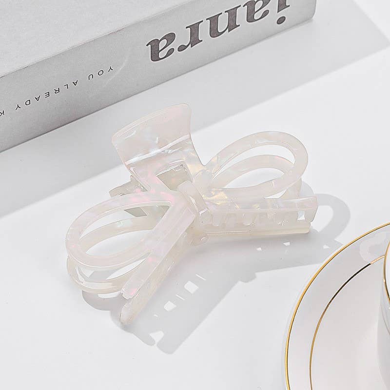 LARGE CUTE BOW RIBBON HAIR CLAW CLIPS | 40H870