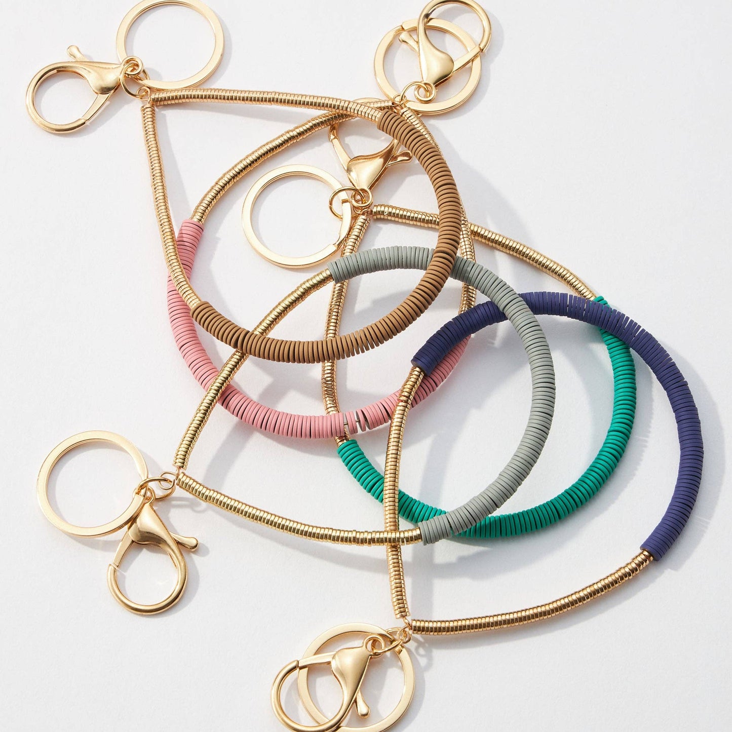 Silicone Coated Disc Wristlet Keychains