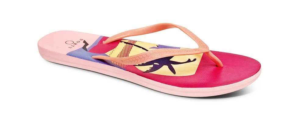 Norty Womens EVA Flip Flop Sandal Sunset Palm Prepack 22019B