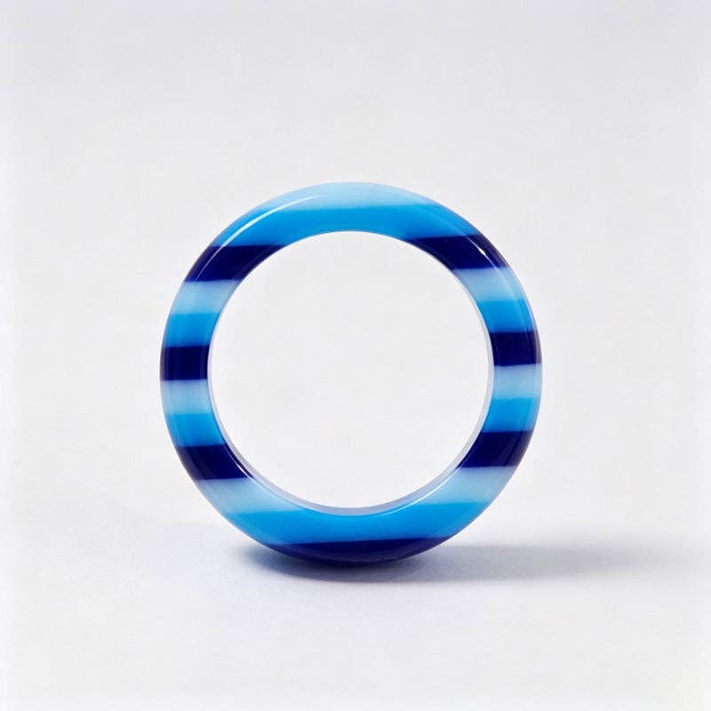 Rainbow Stripe Resin Ring
