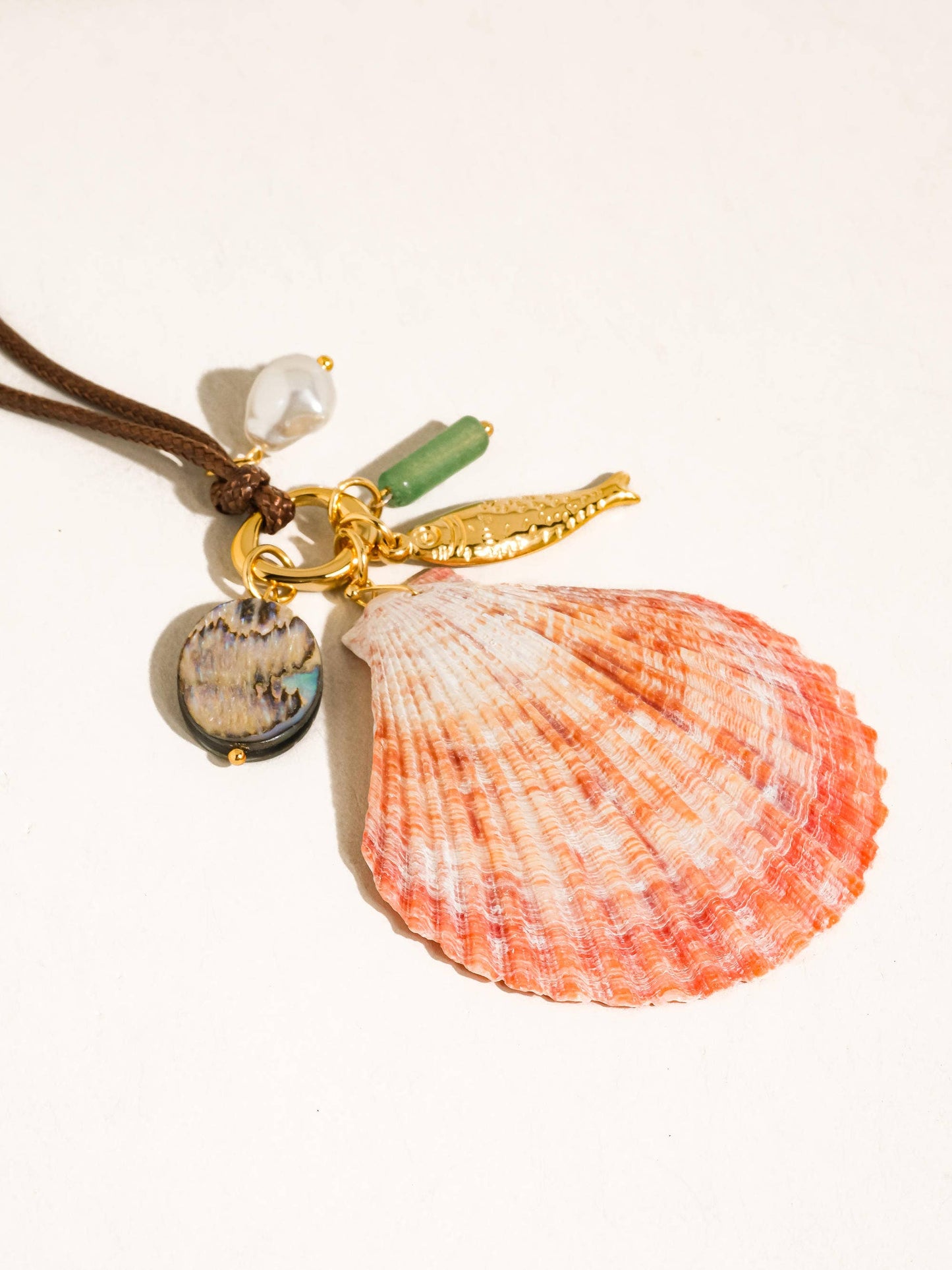 Sassari 18K Gold Non-Tarnish Coastal Shell Charm Necklace