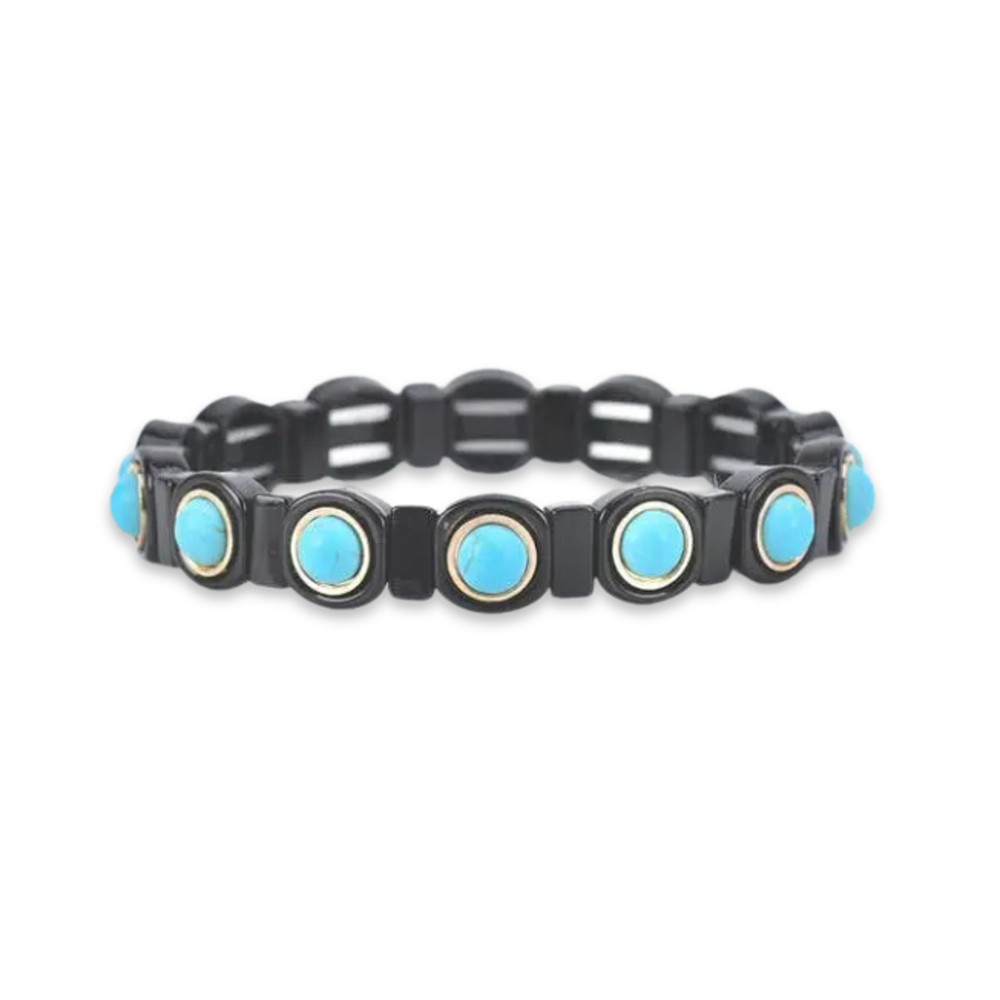 Circle Enamel Tile Bracelet